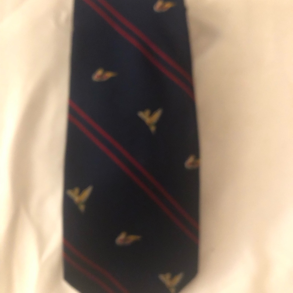 Stephens silk Men's bird and duck Striped Tie